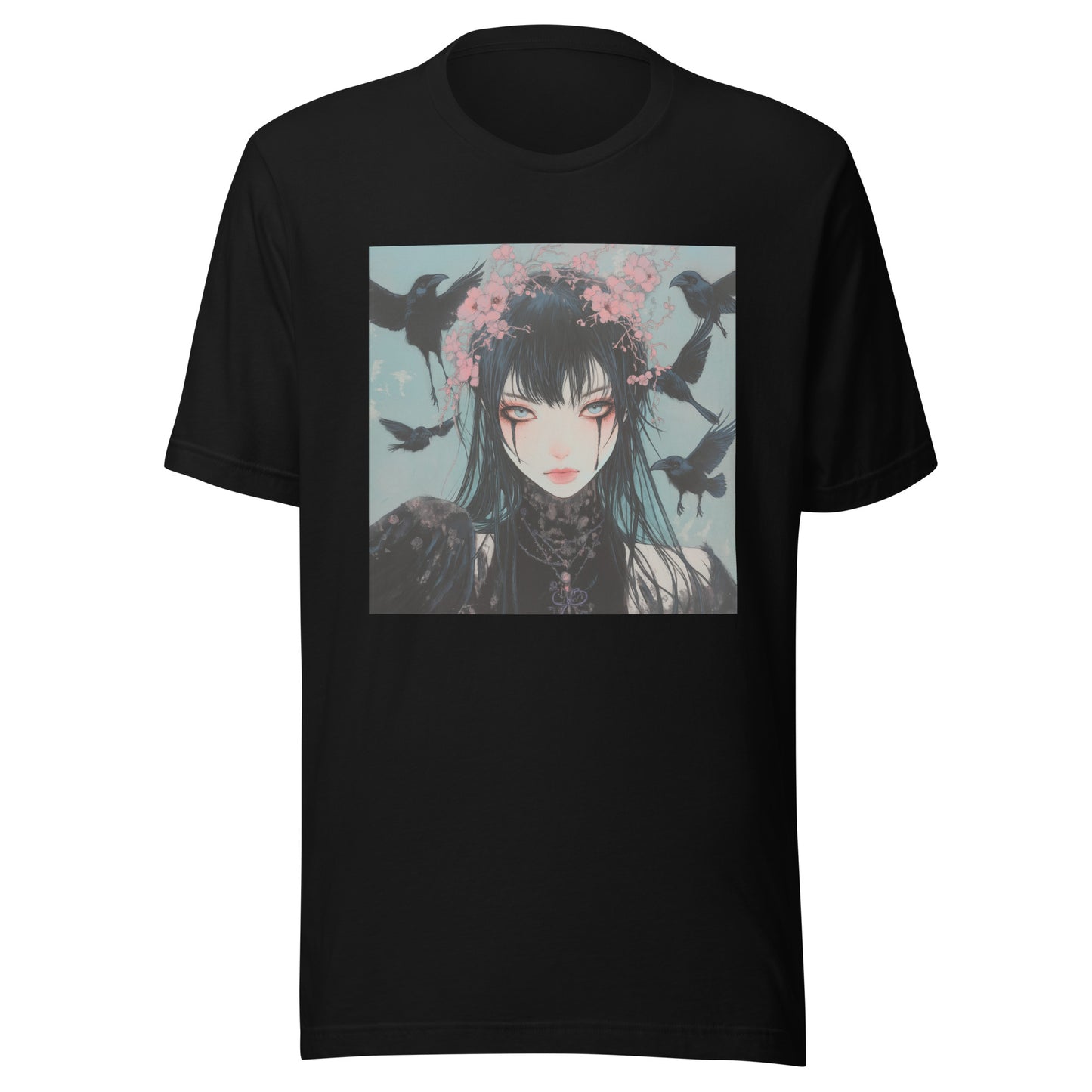 Crow Maiden Gothic Anime Unisex Tee