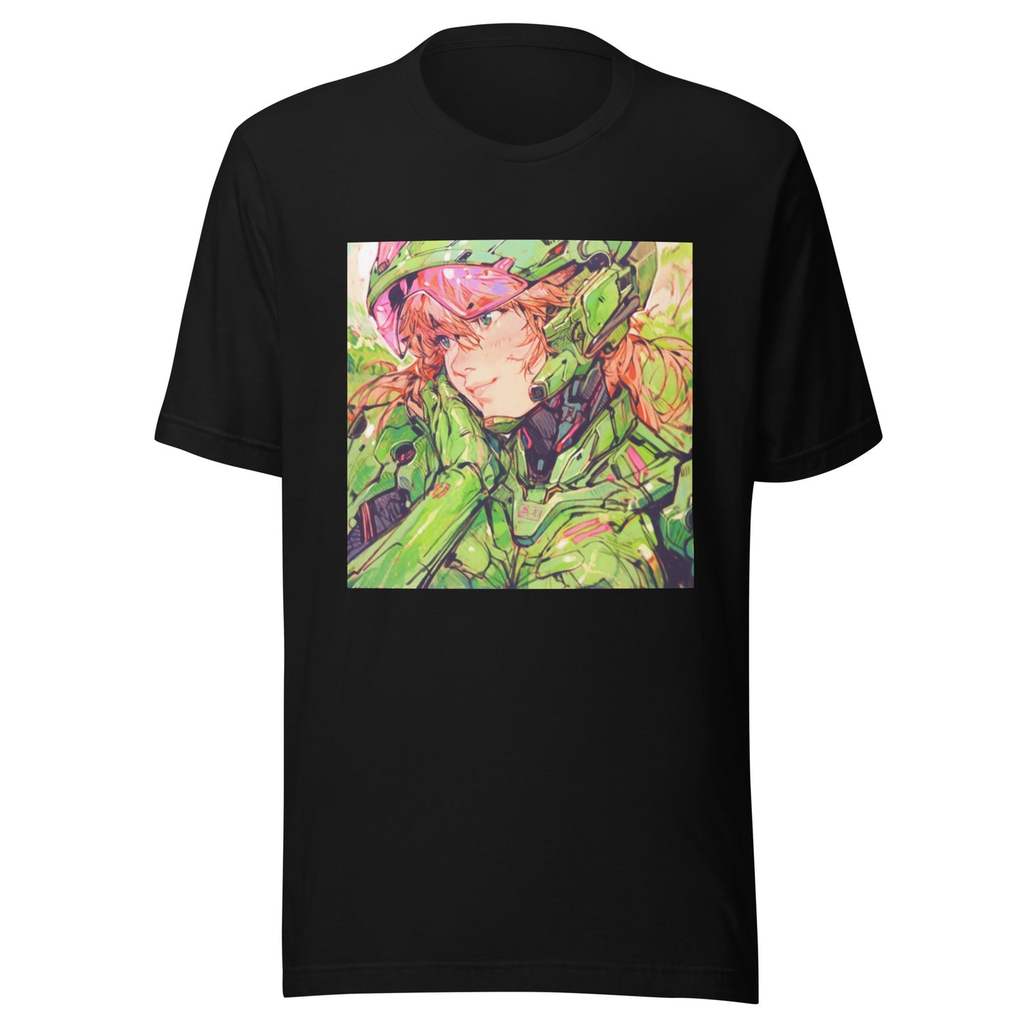 Lime Anime Pink Fractal Avant Girl Mecha Unisex Tee