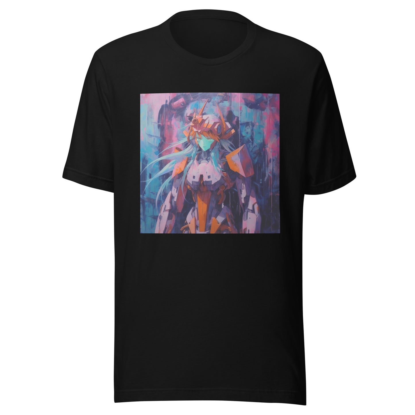 Watercolor Gundam Mecca Anime Color Drip Girl Neon UV Unisex Tee