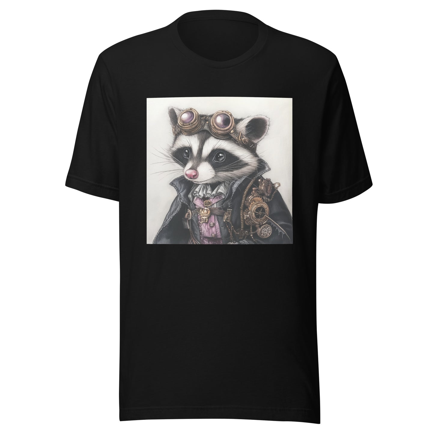 Cravat Fall Steam Raccoon Unisex Tee