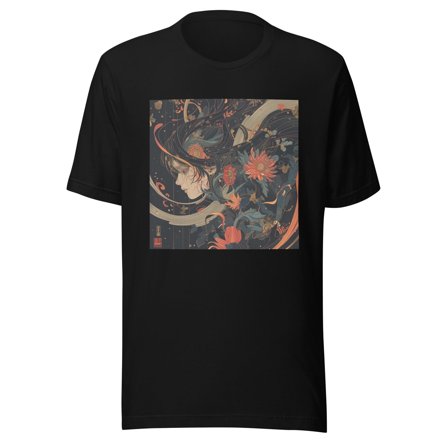 Avant Floral Motion Girl left Profile Unisex Tee