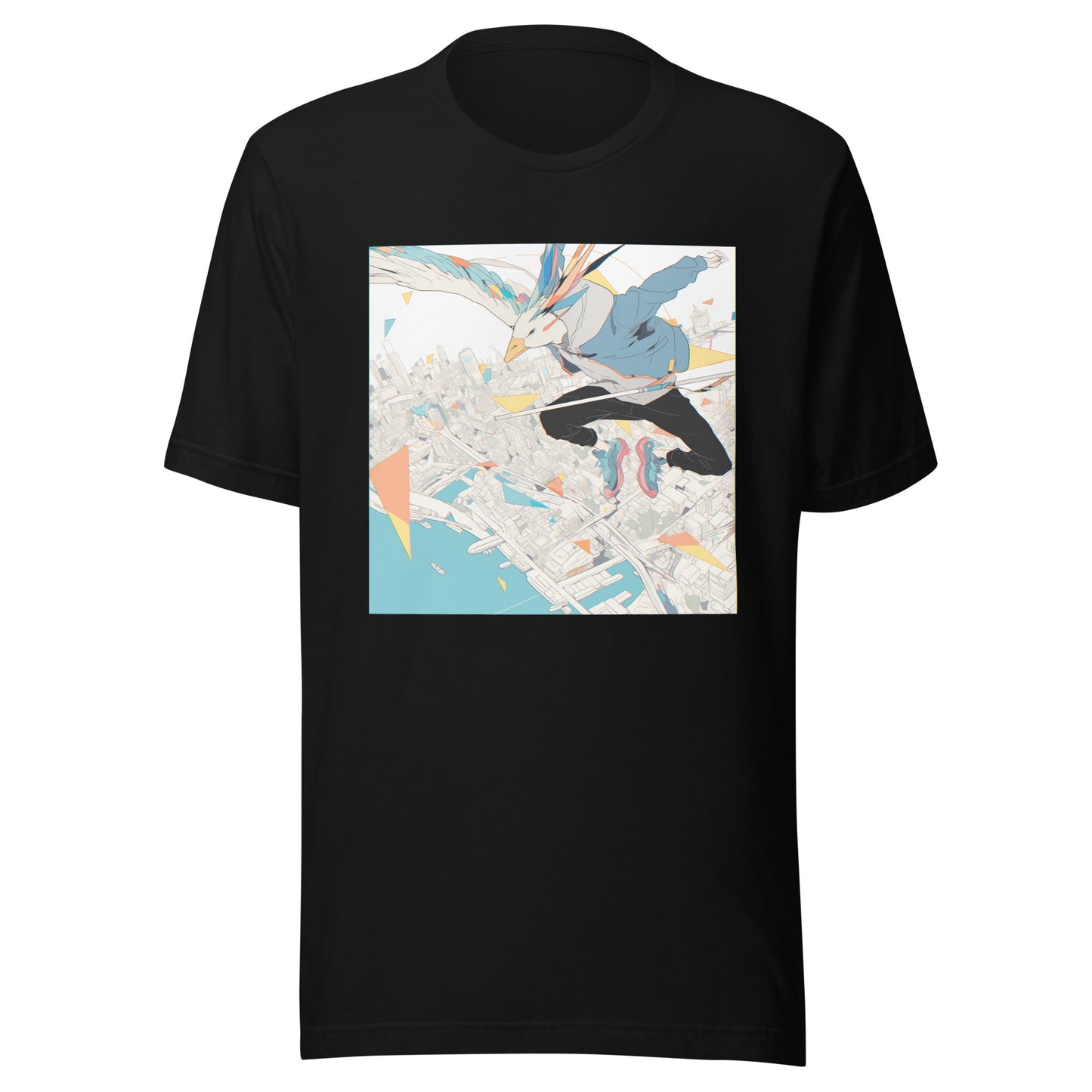 Goose Parkor Anime man Sneakers Pastel Fractals Unisex Tee