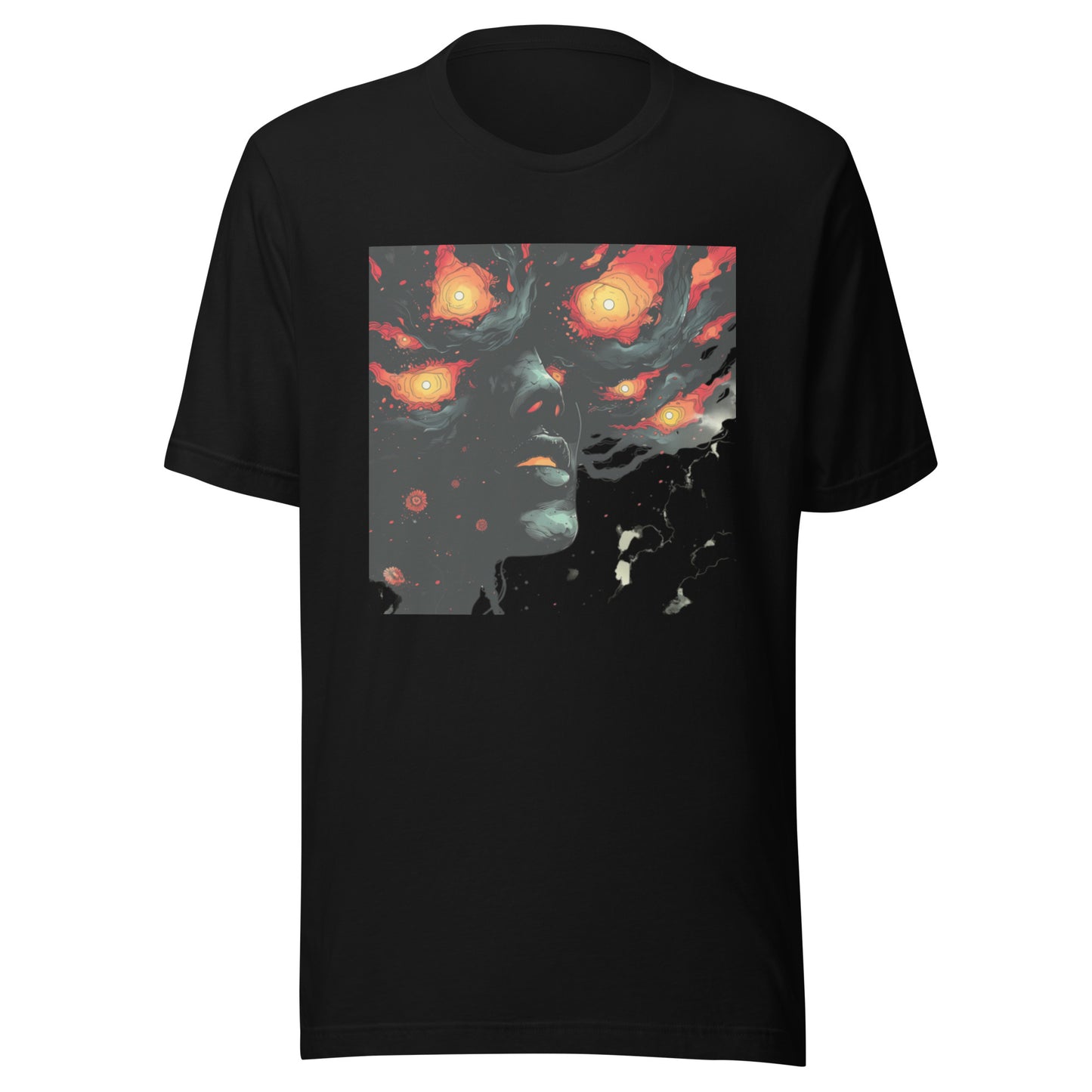 Galactic storm Eye Brain face Unisex Tee