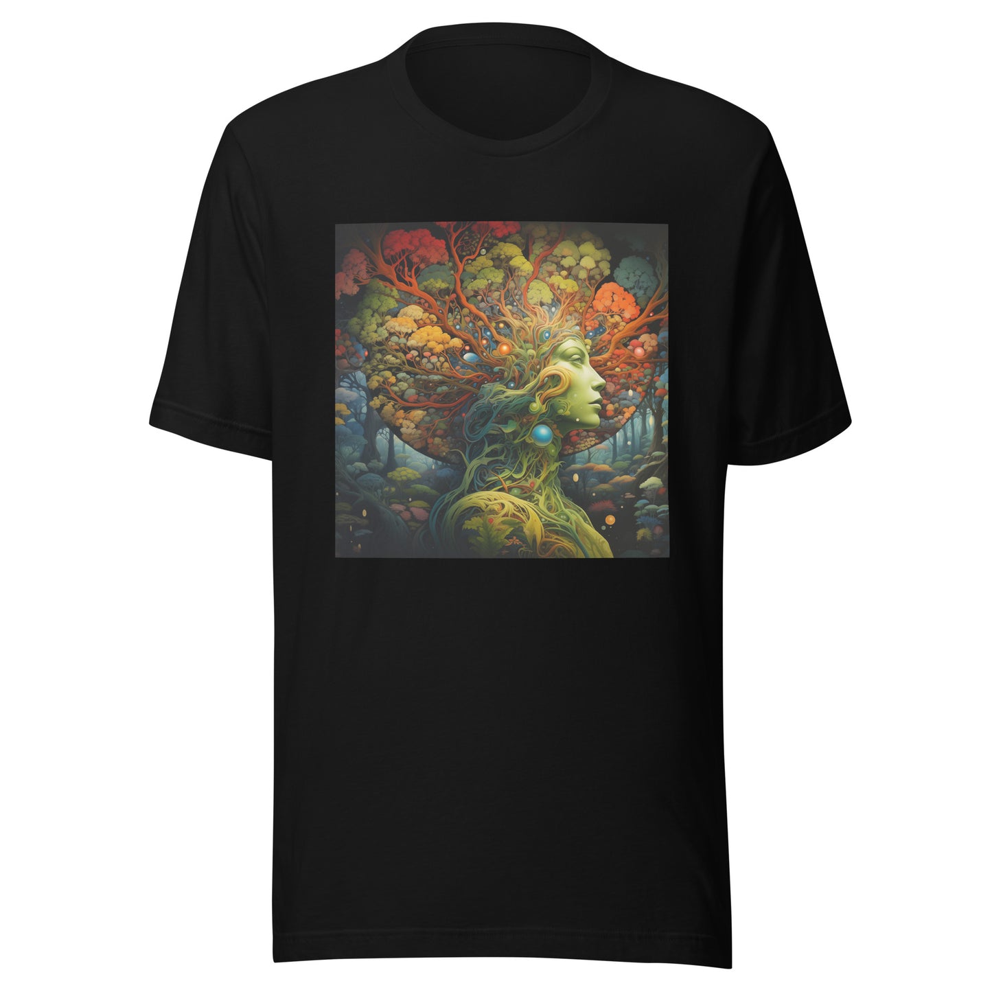 Forest Woodland Fractal Goddess Unisex Tee