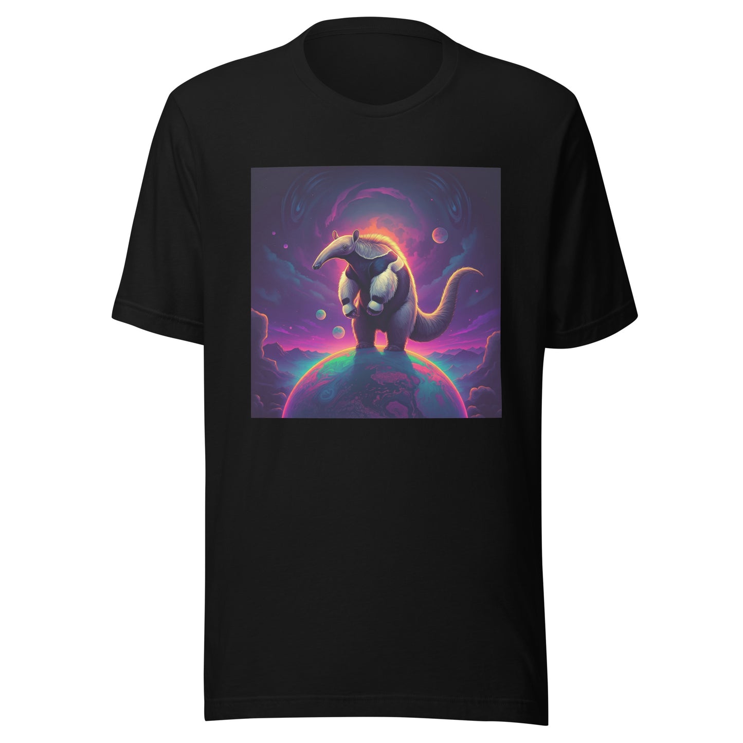 Galactic Space Anteater UV Festival Glow Unisex Tee