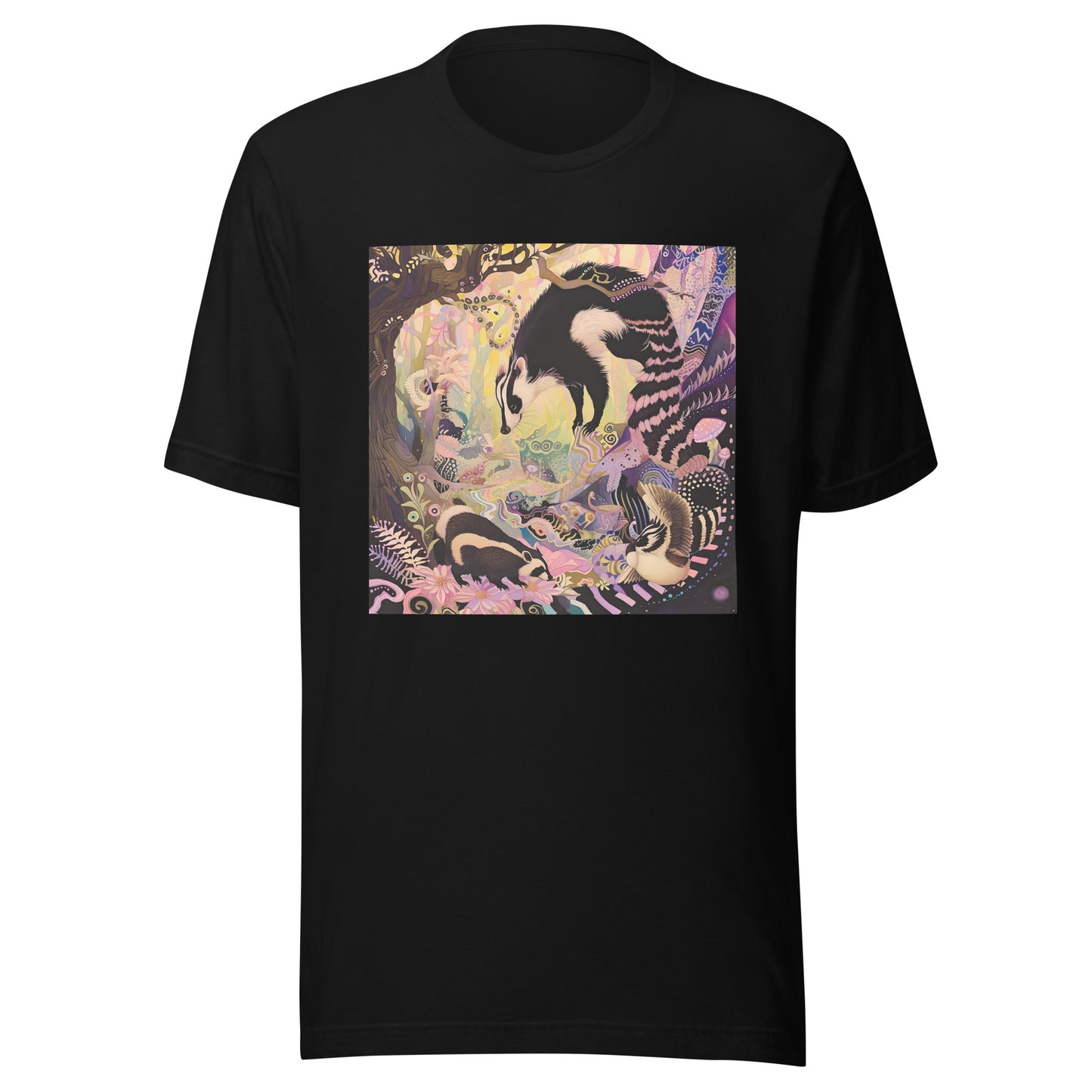 Colorful Moon Racoon Lake Anime Unisex Tee