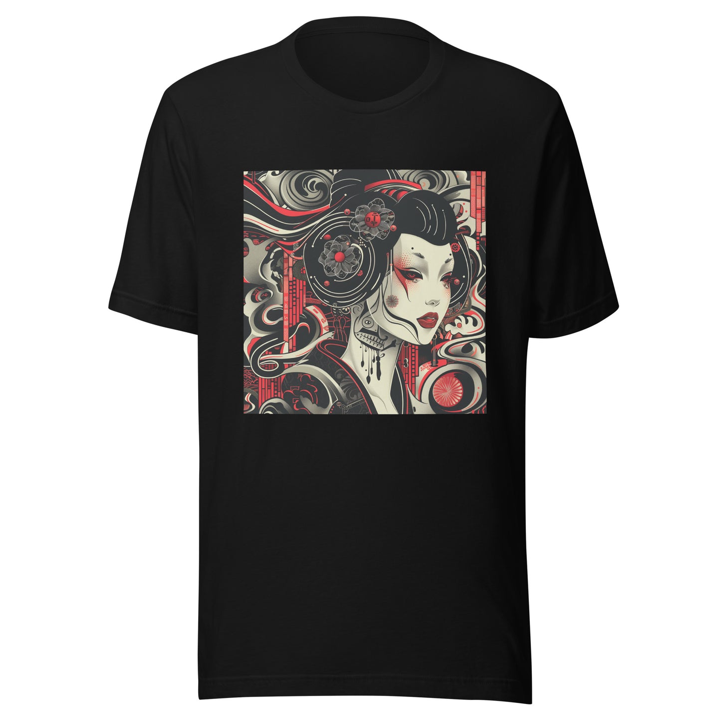 Robotic Swirl Kimono Japan anime art Tattoo Ink Unisex Tee