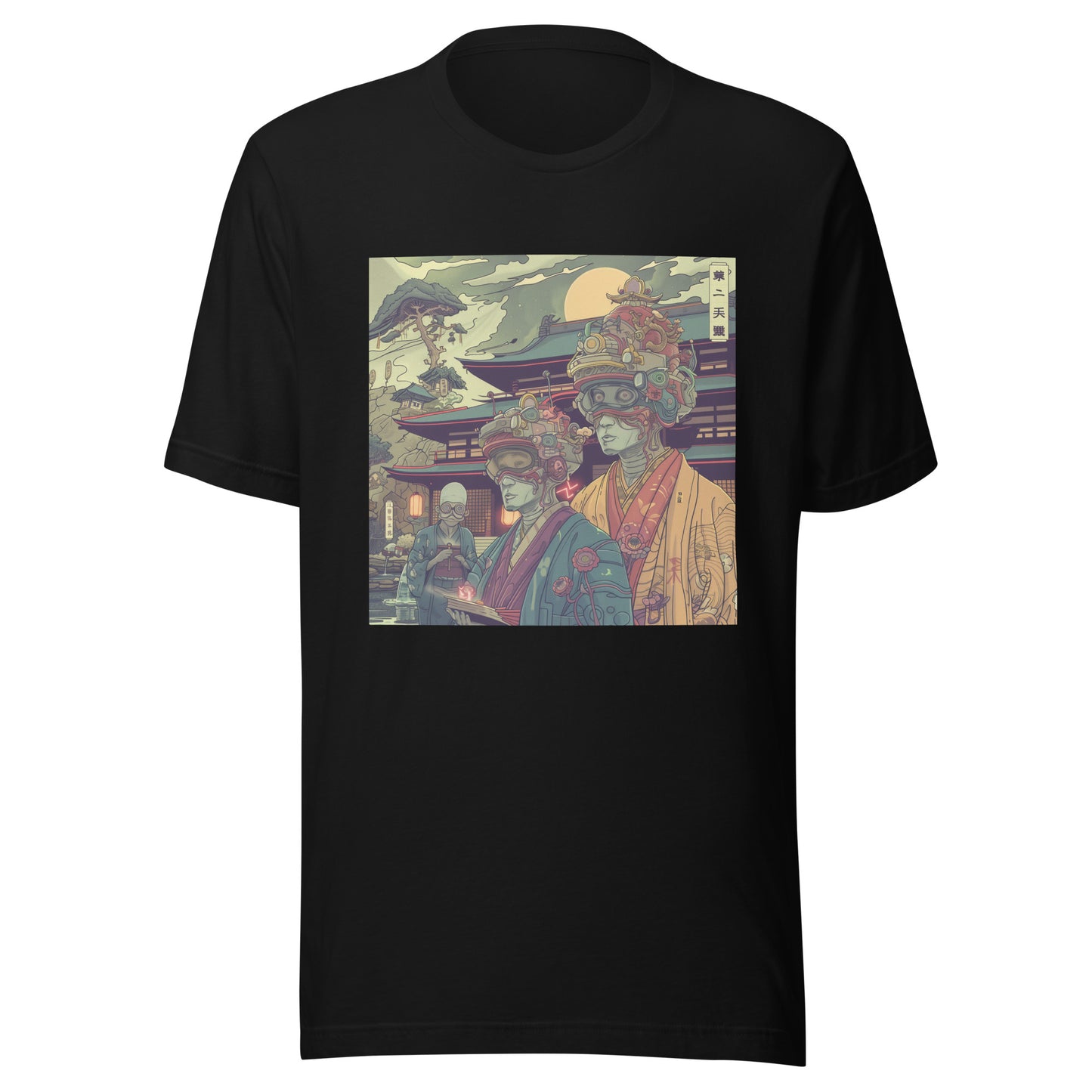 Grey Robot Kimono Shrine Unisex Tee