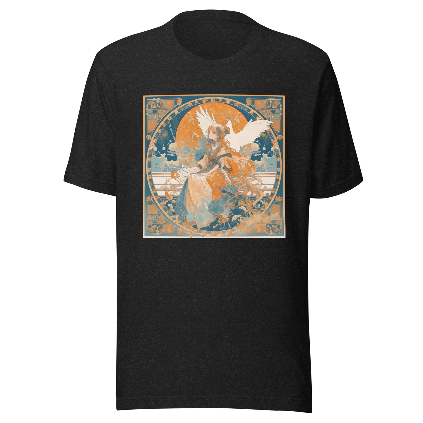 Avant Gold Goose lady Anime Goddess Navy Blue Yellow Unisex Tee