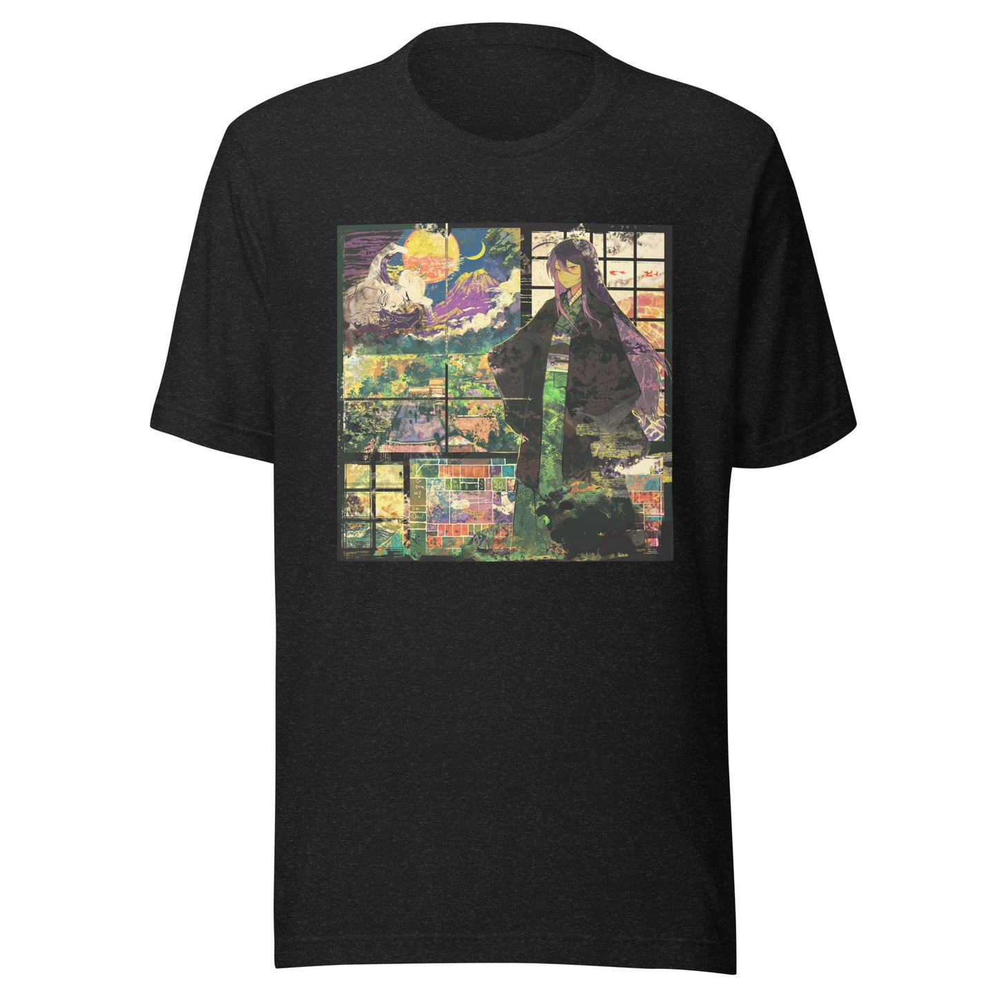 Stain Glass Kimono Anime Man Unisex Tee