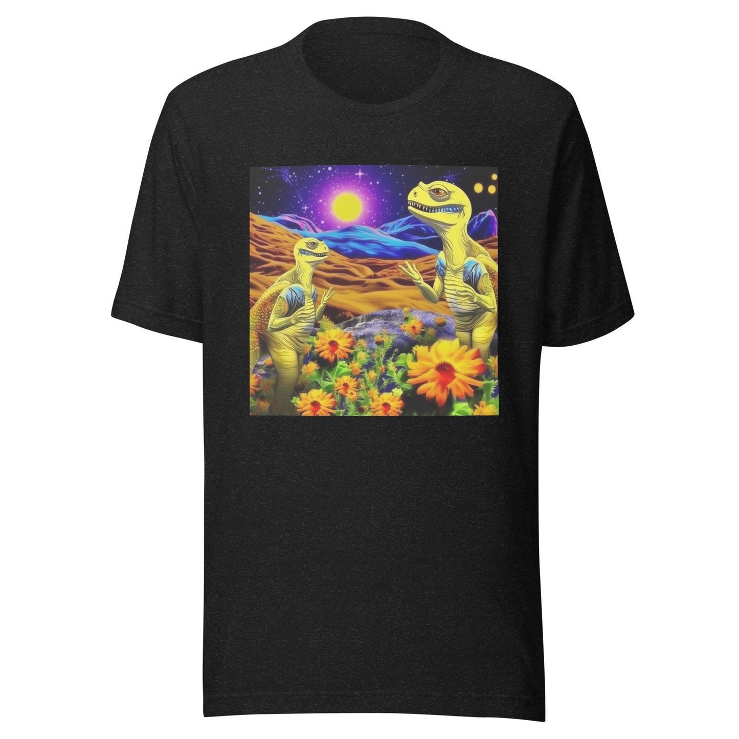 Lizard Chameleon Alien Western Desert Sky Unisex Tee