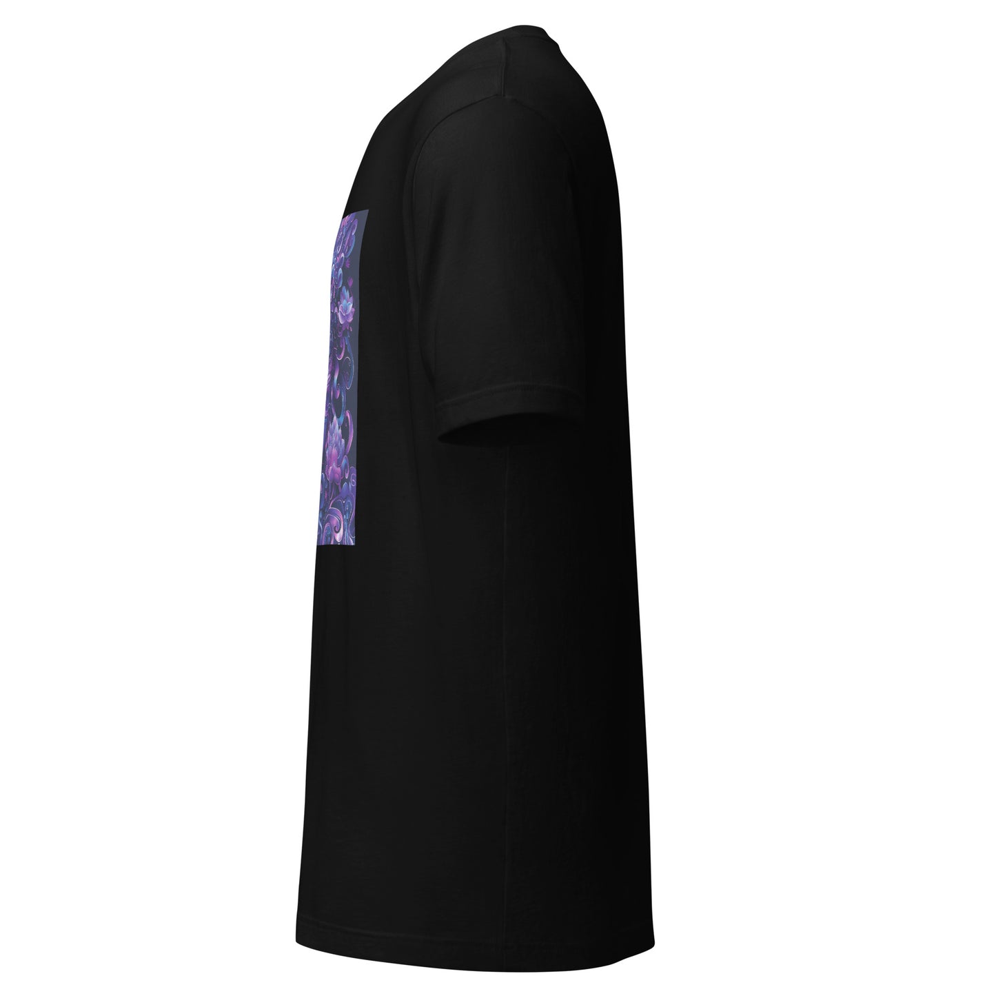 Purple Fractal Woods Wicca Face Fairy Shaman Woman Goddess Unisex Tee