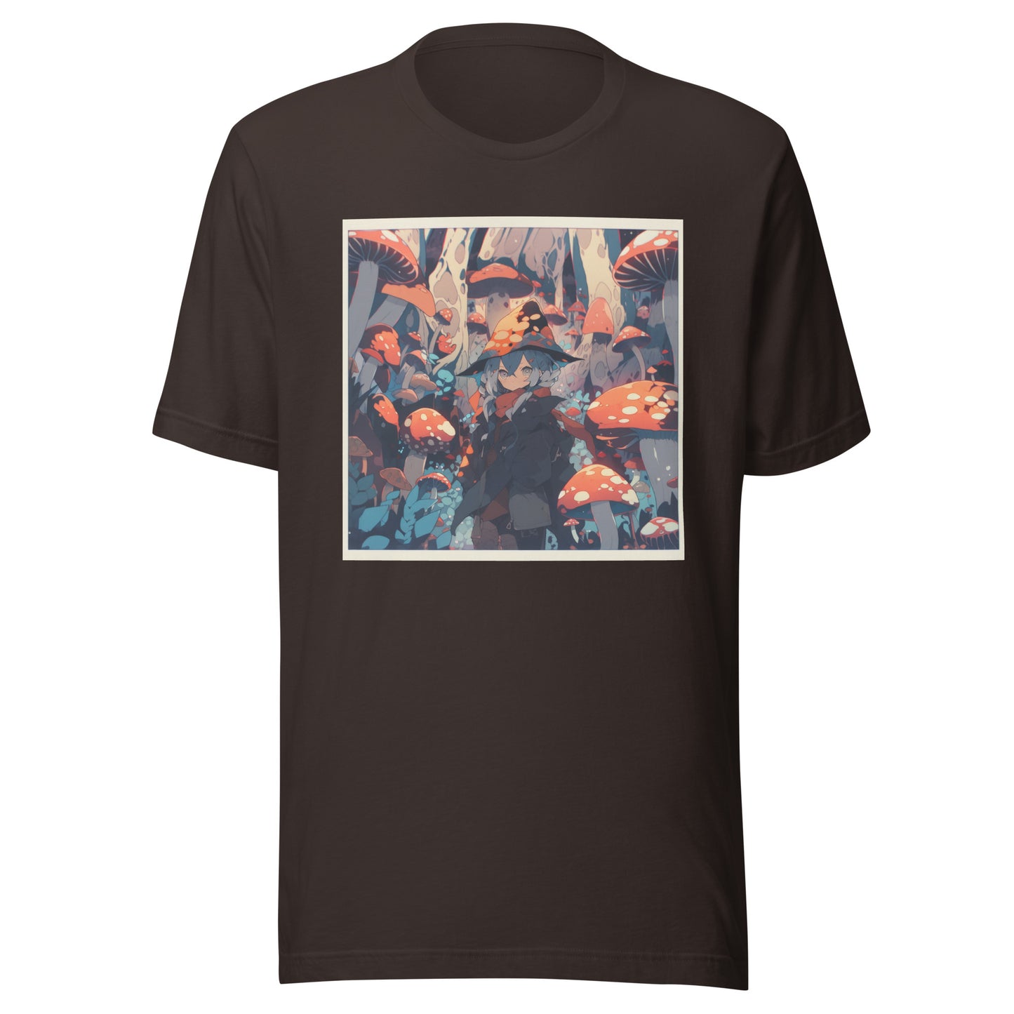 Grey Closeup Mushroom Tall Woods Unisex Tee