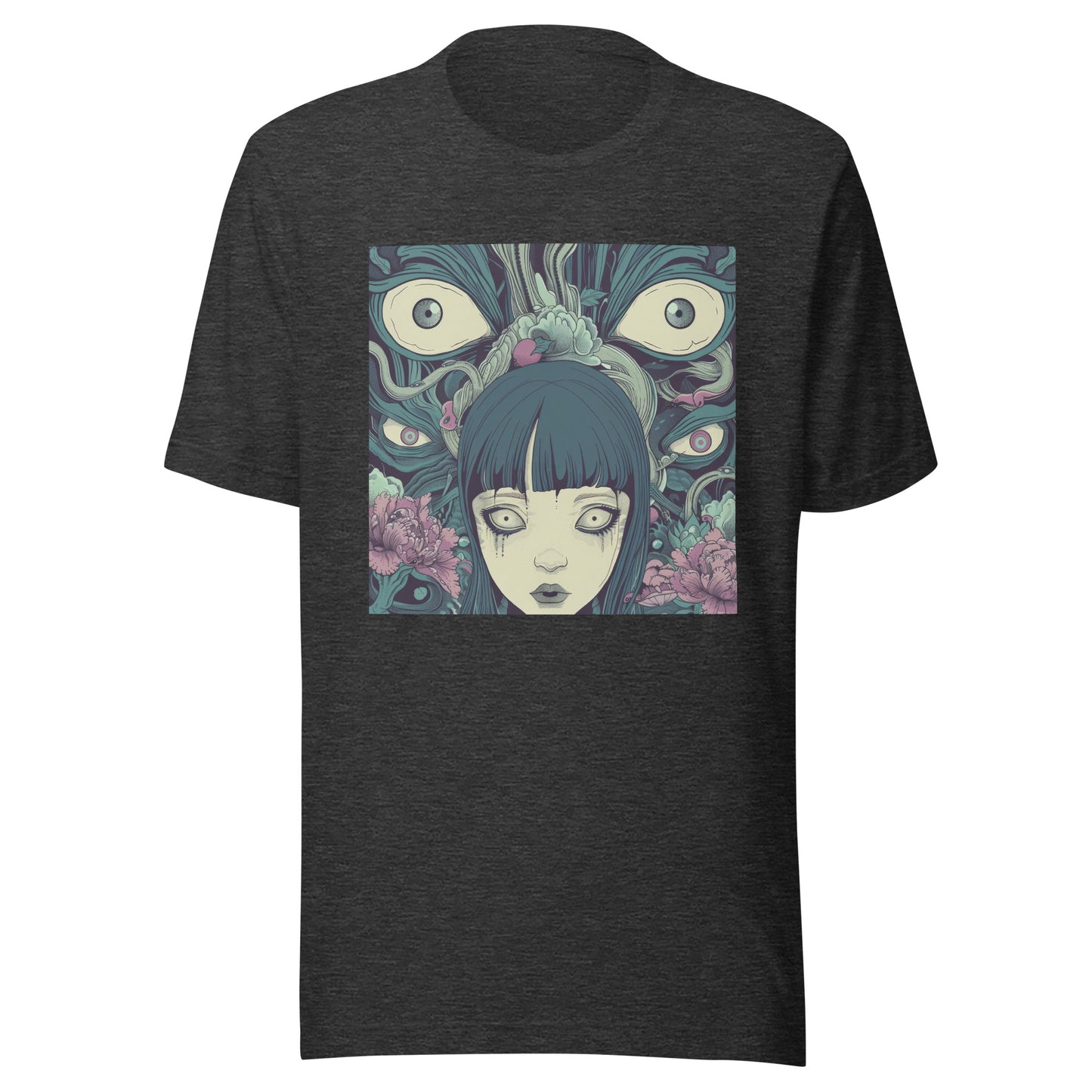 Octo eye Blue Yokai Horror Girl Unisex Tee
