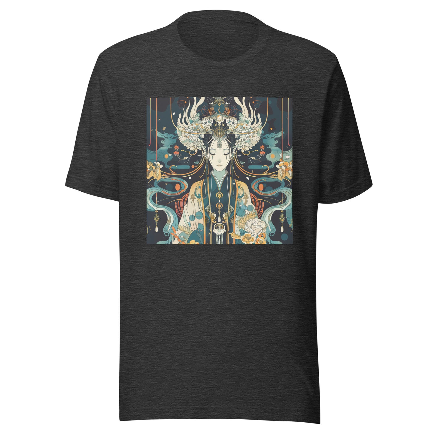 Black Blue Kimono Goddess Woman Orange Anime Unisex Tee