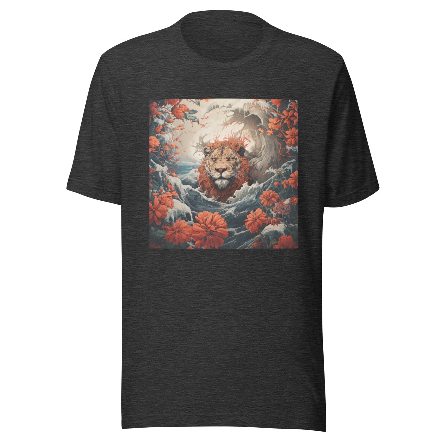 Lion Wave Flower Unisex Tee