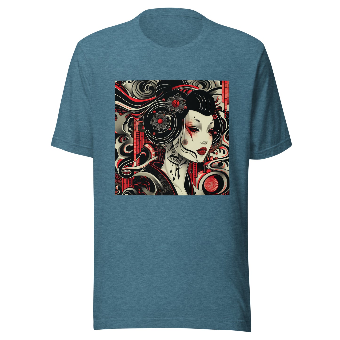 Robotic Swirl Kimono Japan anime art Tattoo Ink Unisex Tee