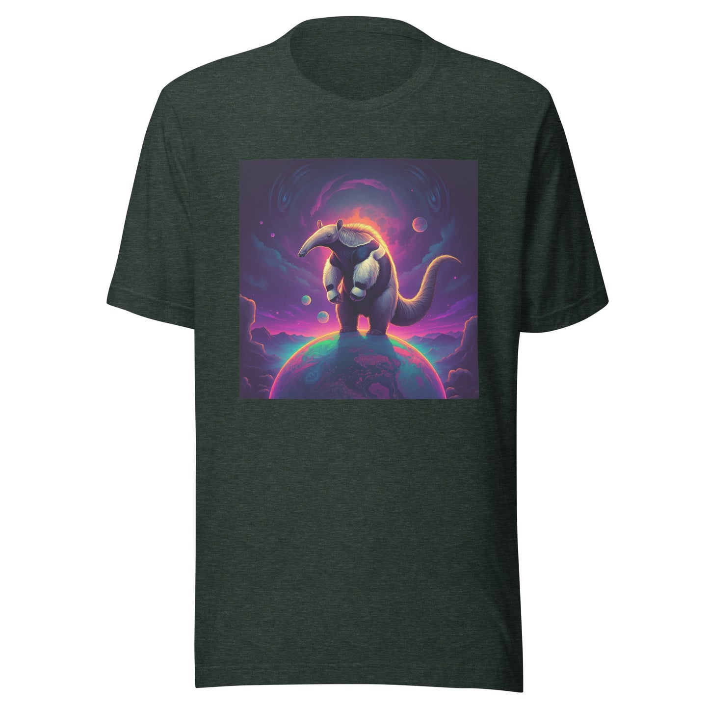 Galactic Space Anteater UV Festival Glow Unisex Tee