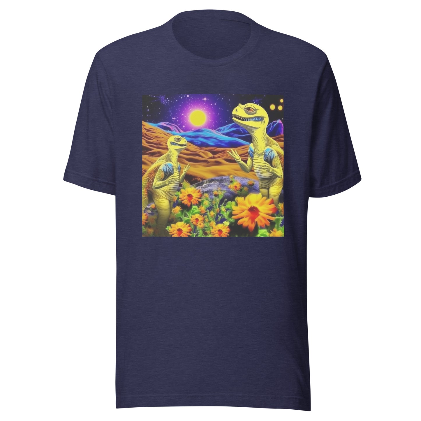 Lizard Chameleon Alien Western Desert Sky Unisex Tee