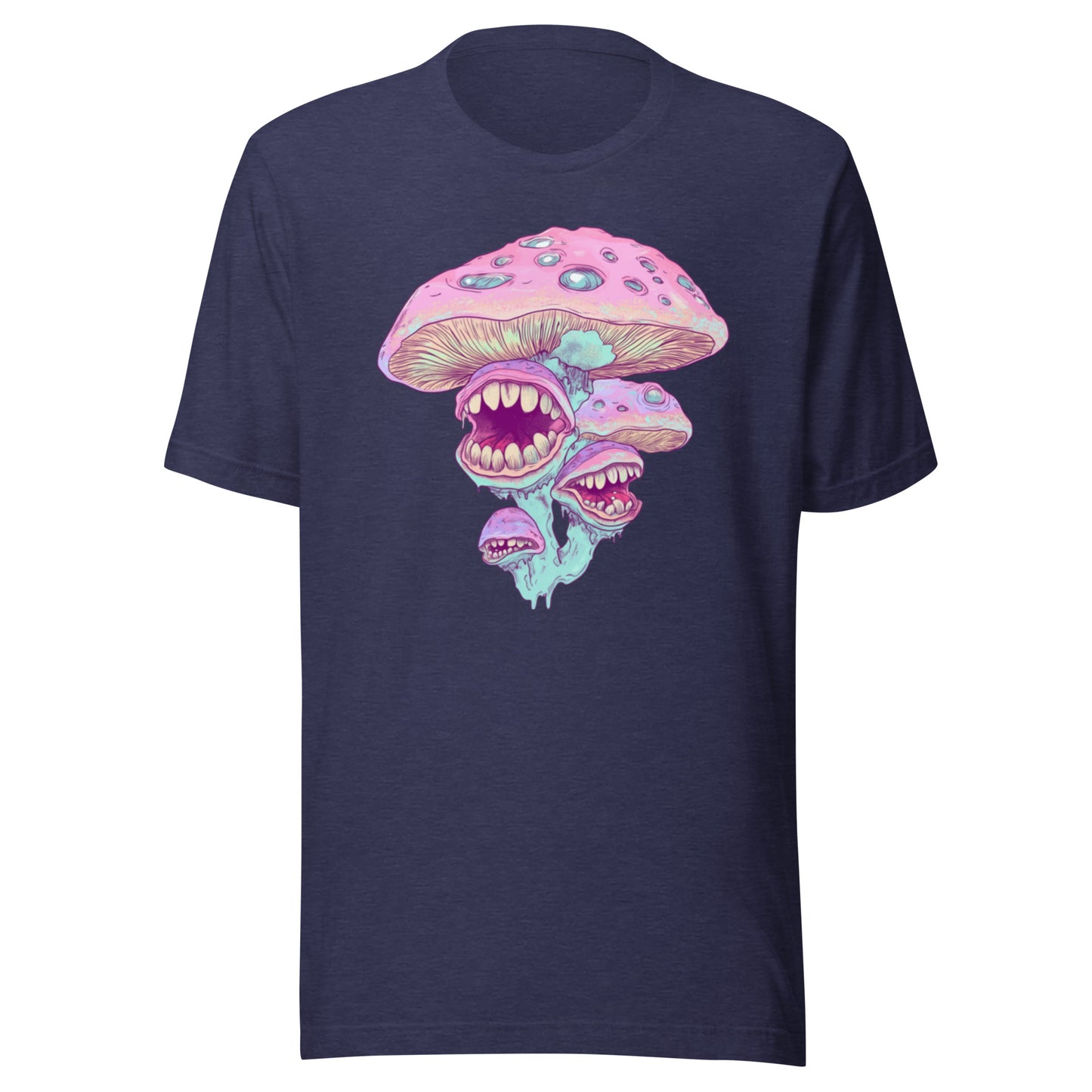 Pastel Mint Mushroom Fungi Grunge Cluster Unisex t-shirt