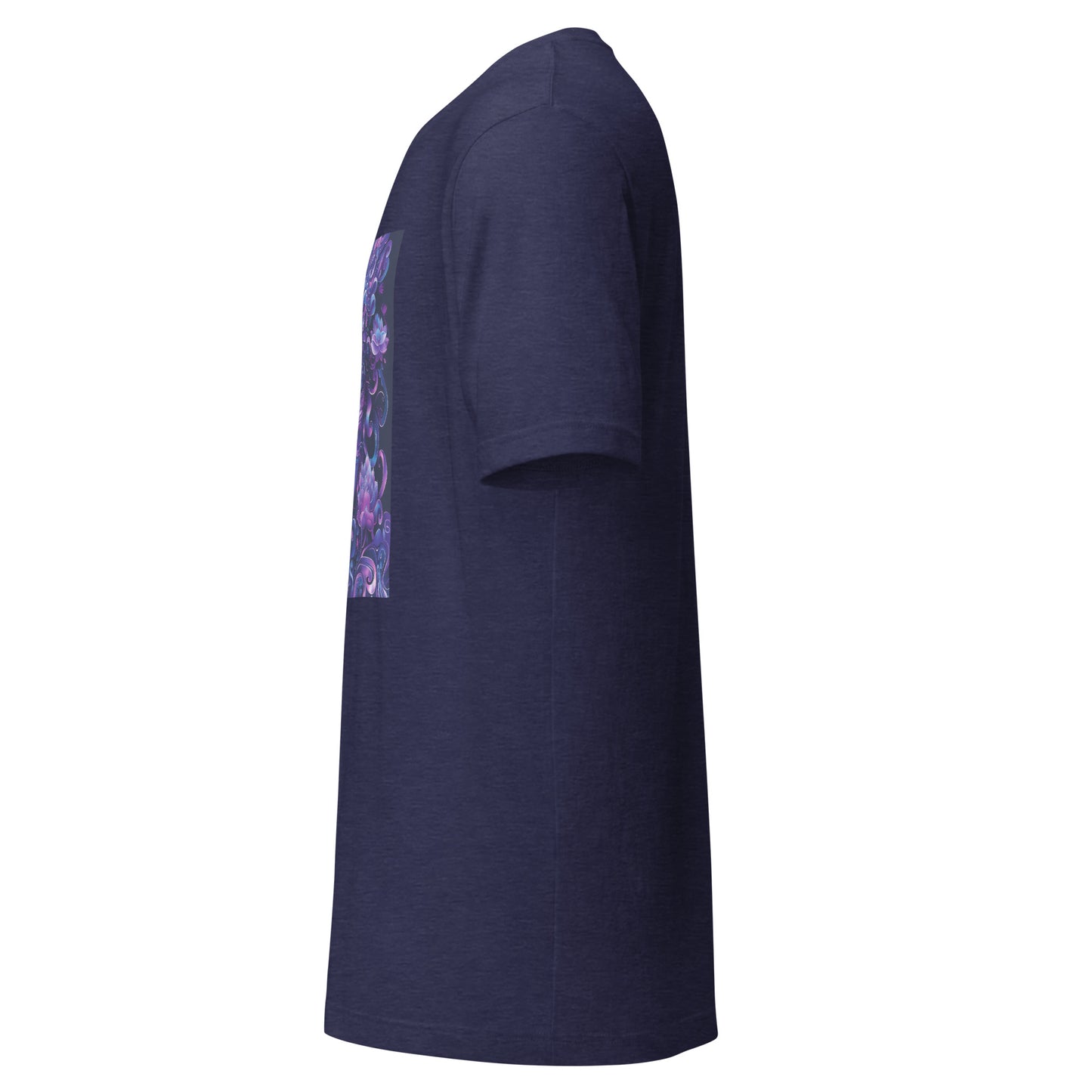 Purple Fractal Woods Wicca Face Fairy Shaman Woman Goddess Unisex Tee
