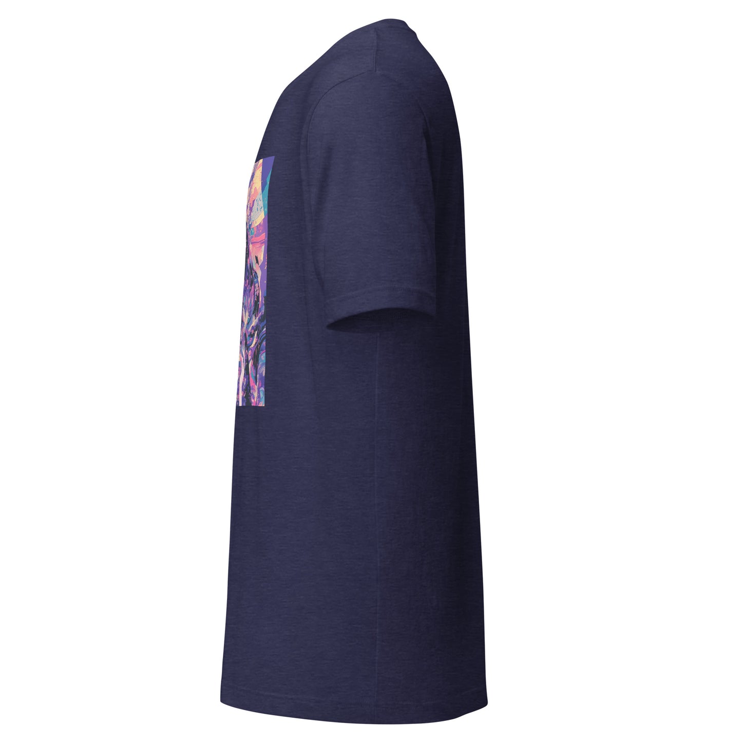 Purple Moon Sunset Fractal Yuko Witch Anime Unisex Tee