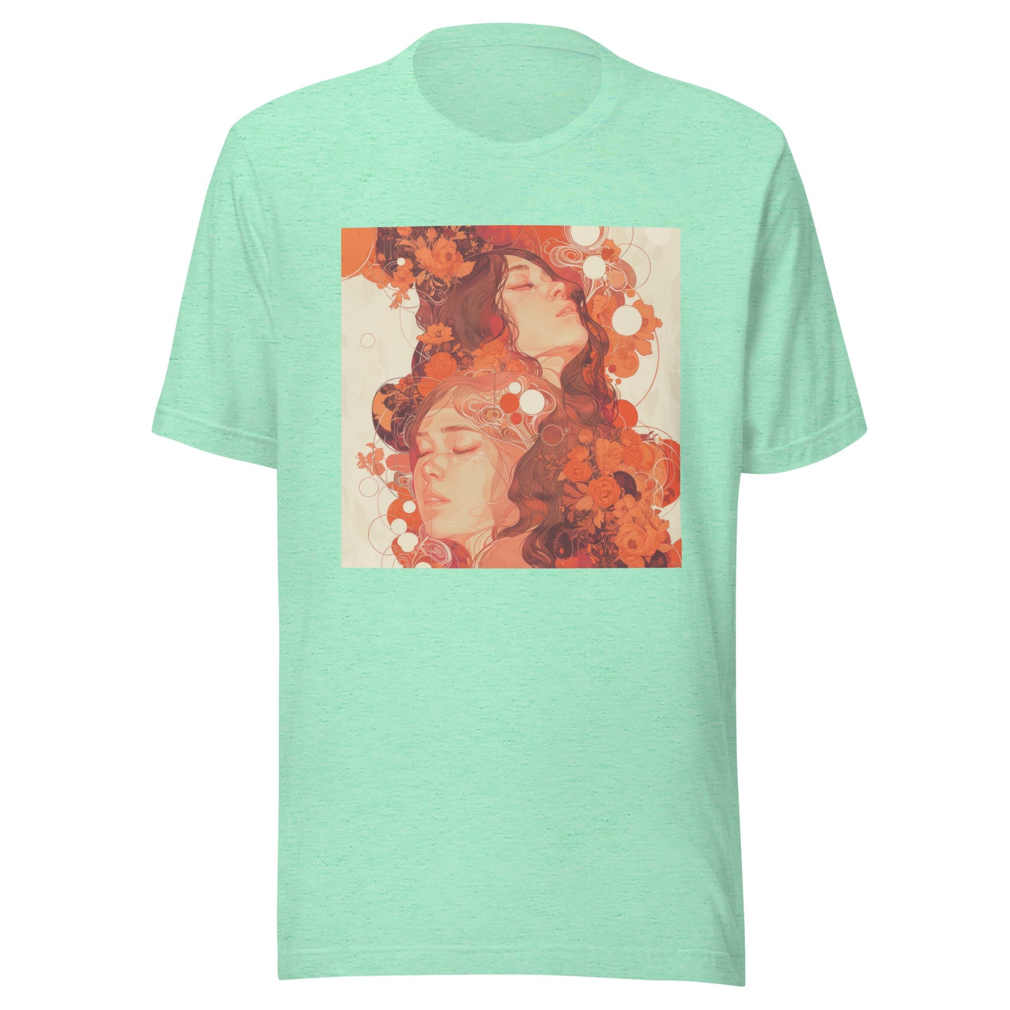 Orange Floral Swirl Avant Unisex Tee