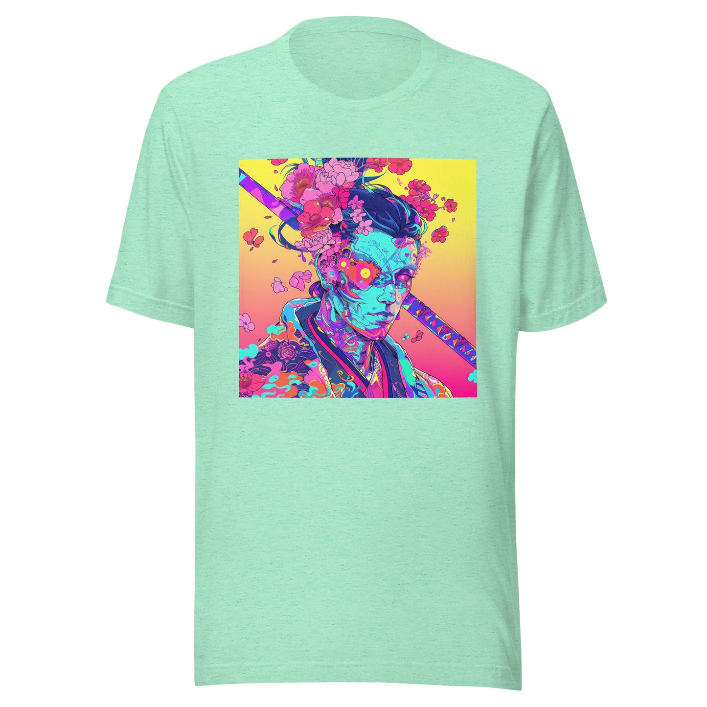 Avant Ombre Floral Samurai Cherry Blossoms Unisex Tee