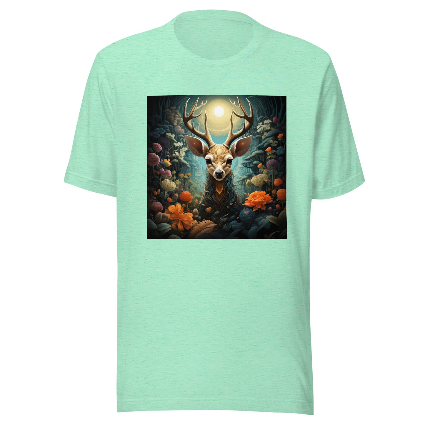 Forest Night Deer Moon Unisex Tee