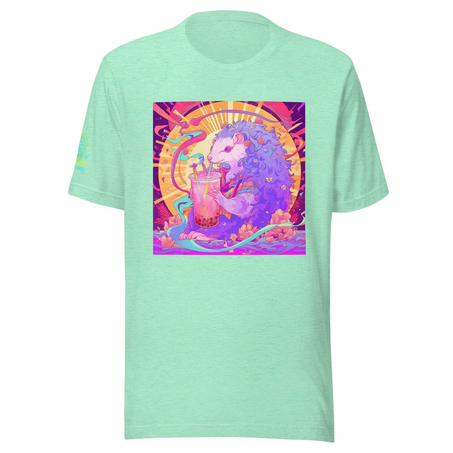 Avant Opossum Boba Tea Psyche Sun Orange Pink Pastel Unisex t-shirt