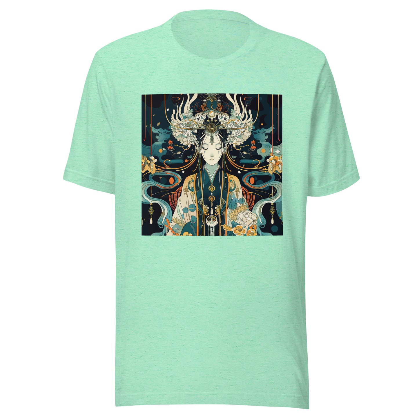 Black Blue Kimono Goddess Woman Orange Anime Unisex Tee