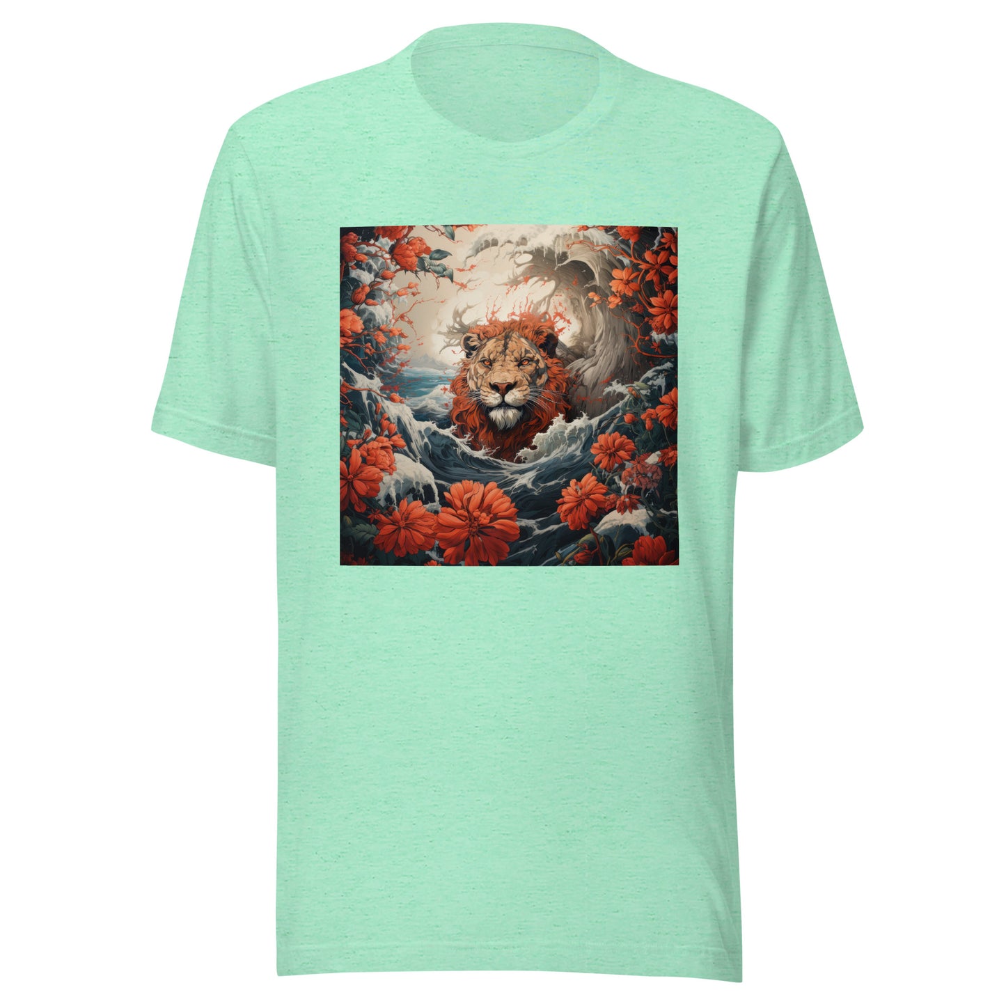 Lion Wave Flower Unisex Tee