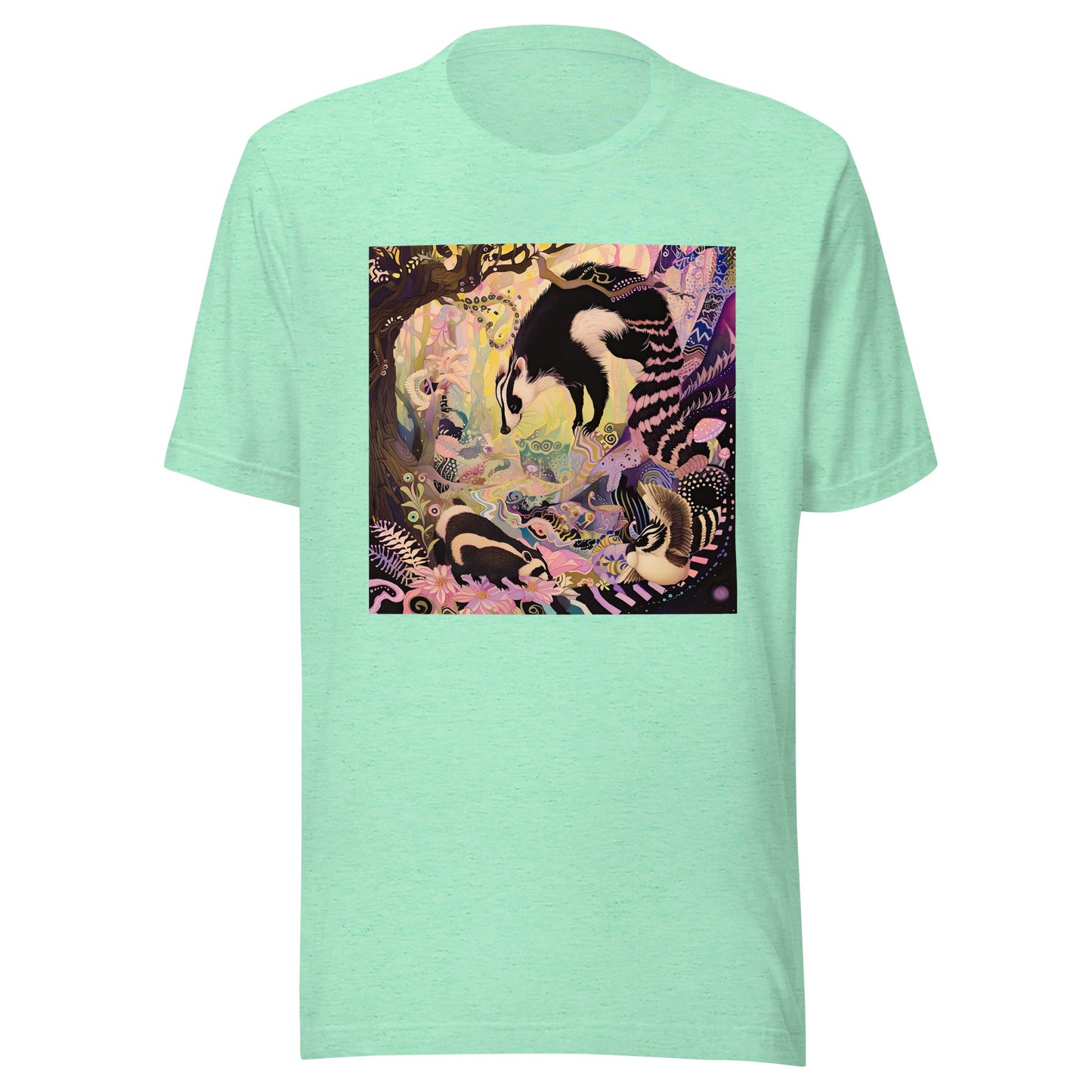 Colorful Moon Racoon Lake Anime Unisex Tee