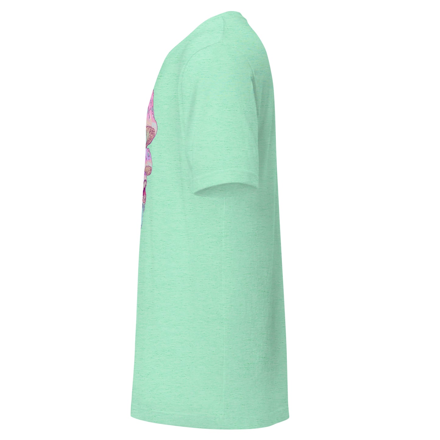 Pastel Mint Mushroom Fungi Grunge Cluster Unisex t-shirt