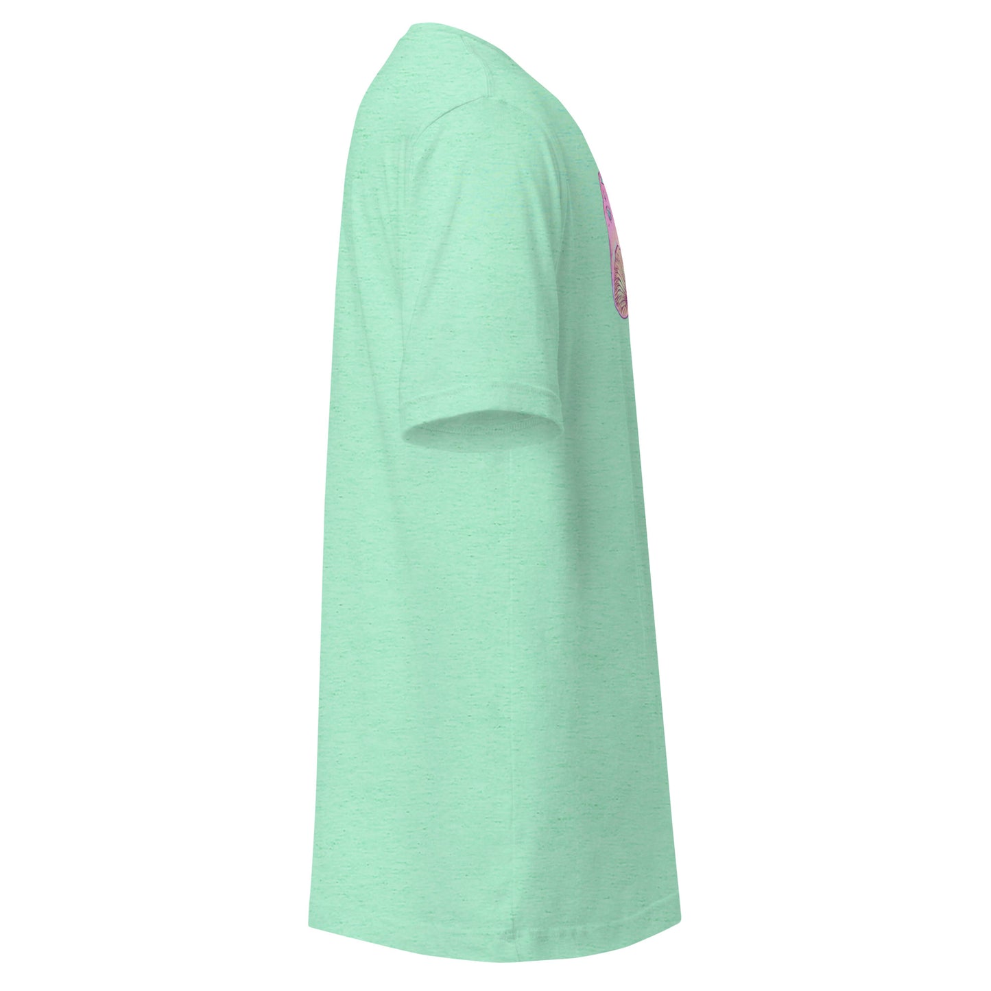 Pastel Mint Mushroom Fungi Grunge Cluster Unisex t-shirt