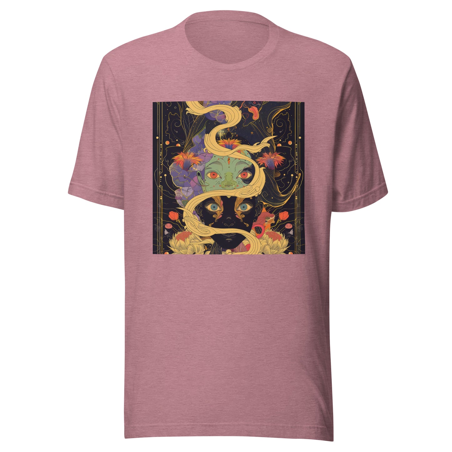 2 Soul Psychedelia Avant-Garde Smoke Lotus Space Unisex Tee – High-Resolution Art on Soft Bella+Canvas Cotton