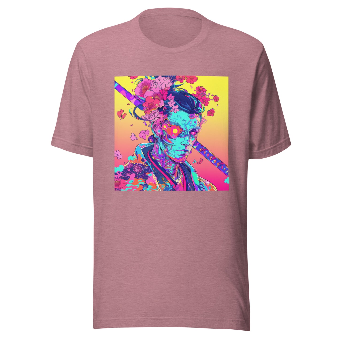 Avant Ombre Floral Samurai Cherry Blossoms Unisex Tee