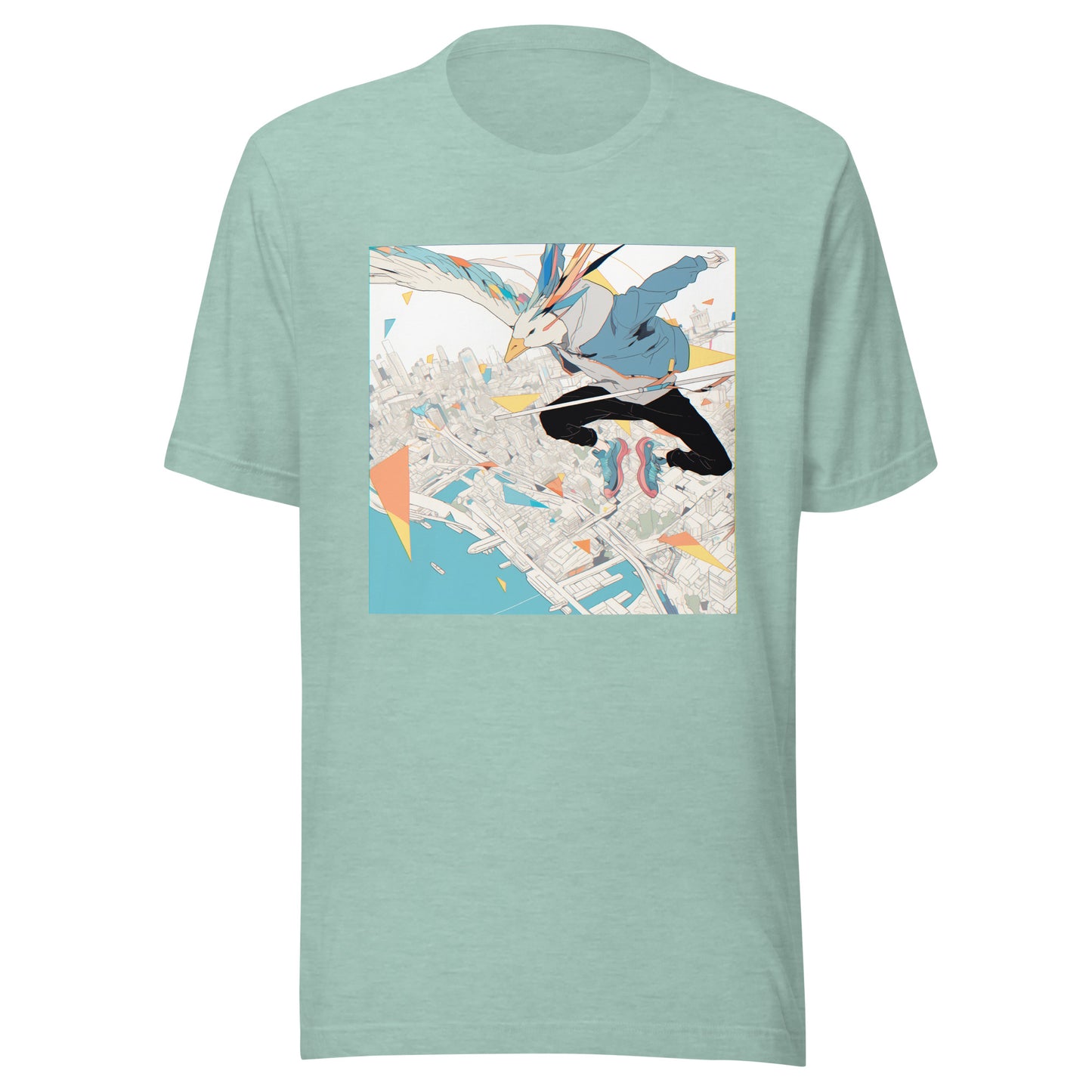 Goose Parkor Anime man Sneakers Pastel Fractals Unisex Tee