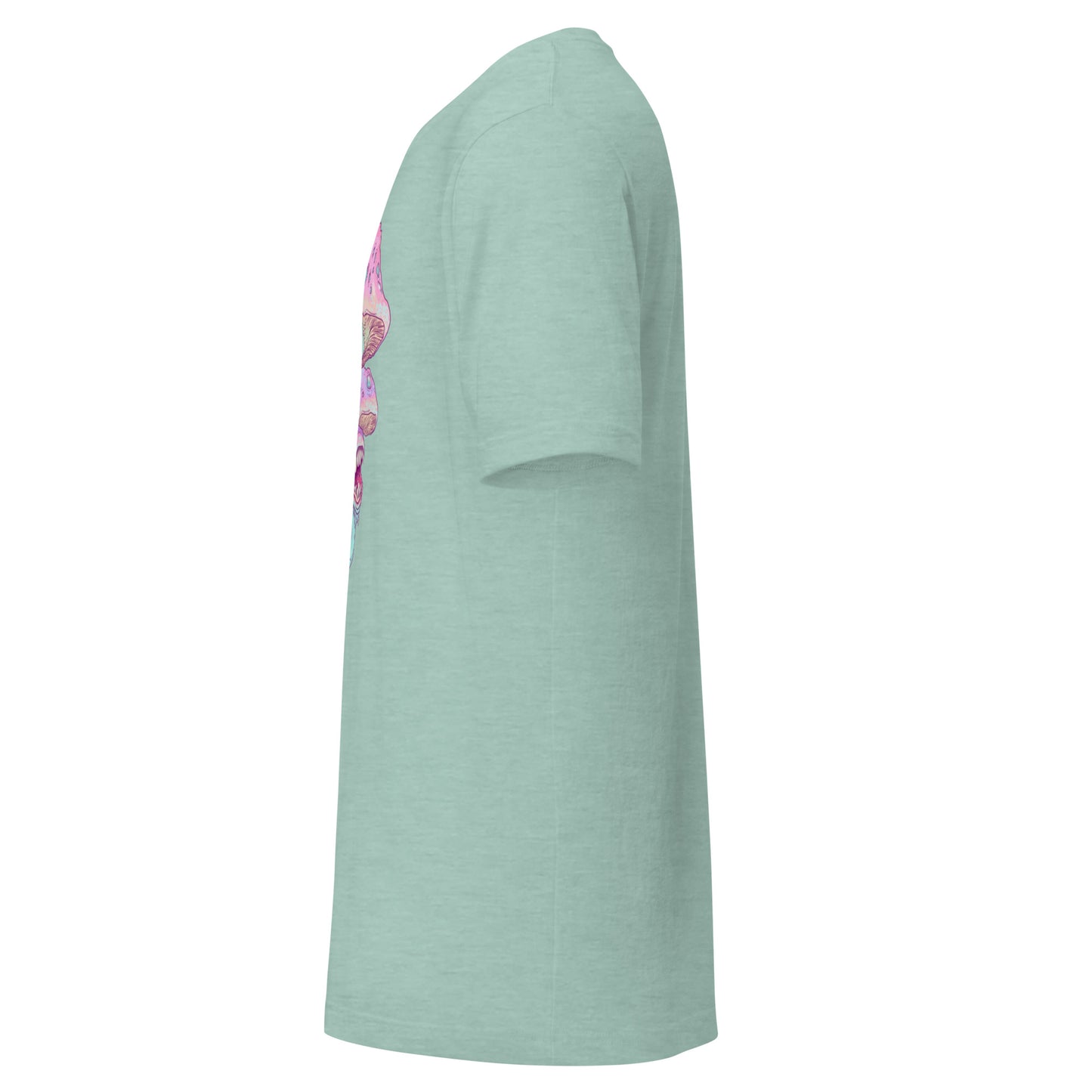 Pastel Mint Mushroom Fungi Grunge Cluster Unisex t-shirt