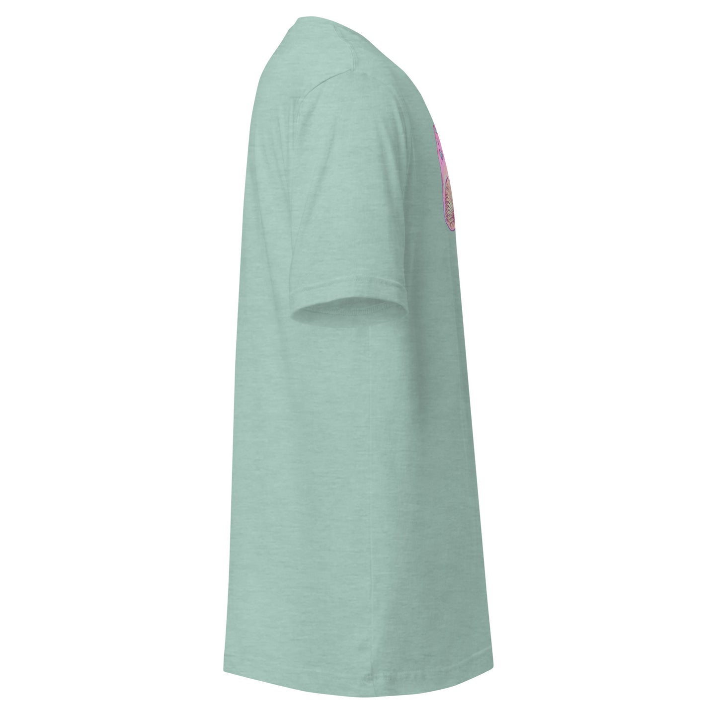 Pastel Mint Mushroom Fungi Grunge Cluster Unisex t-shirt