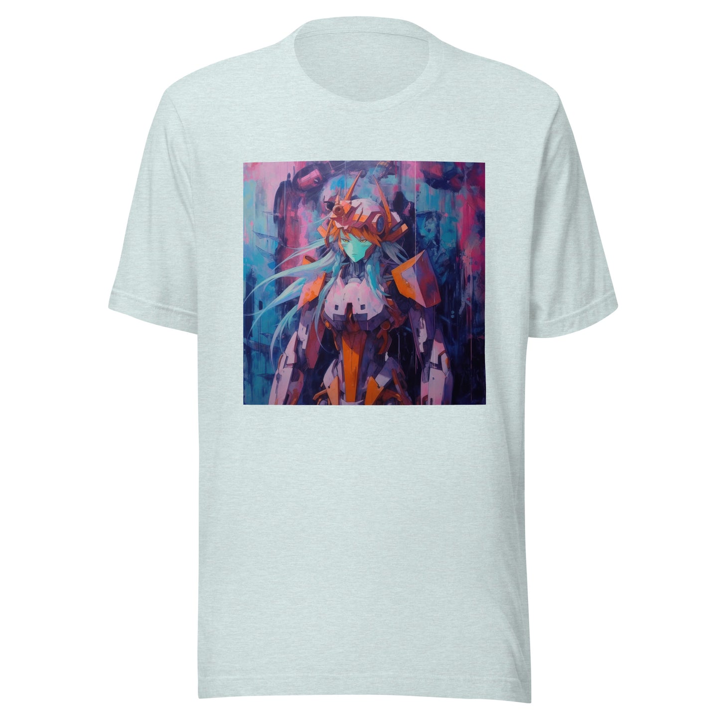 Watercolor Gundam Mecca Anime Color Drip Girl Neon UV Unisex Tee