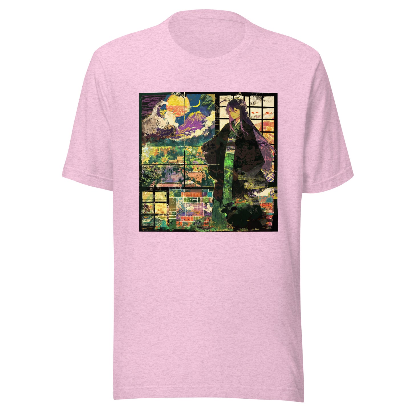 Stain Glass Kimono Anime Man Unisex Tee