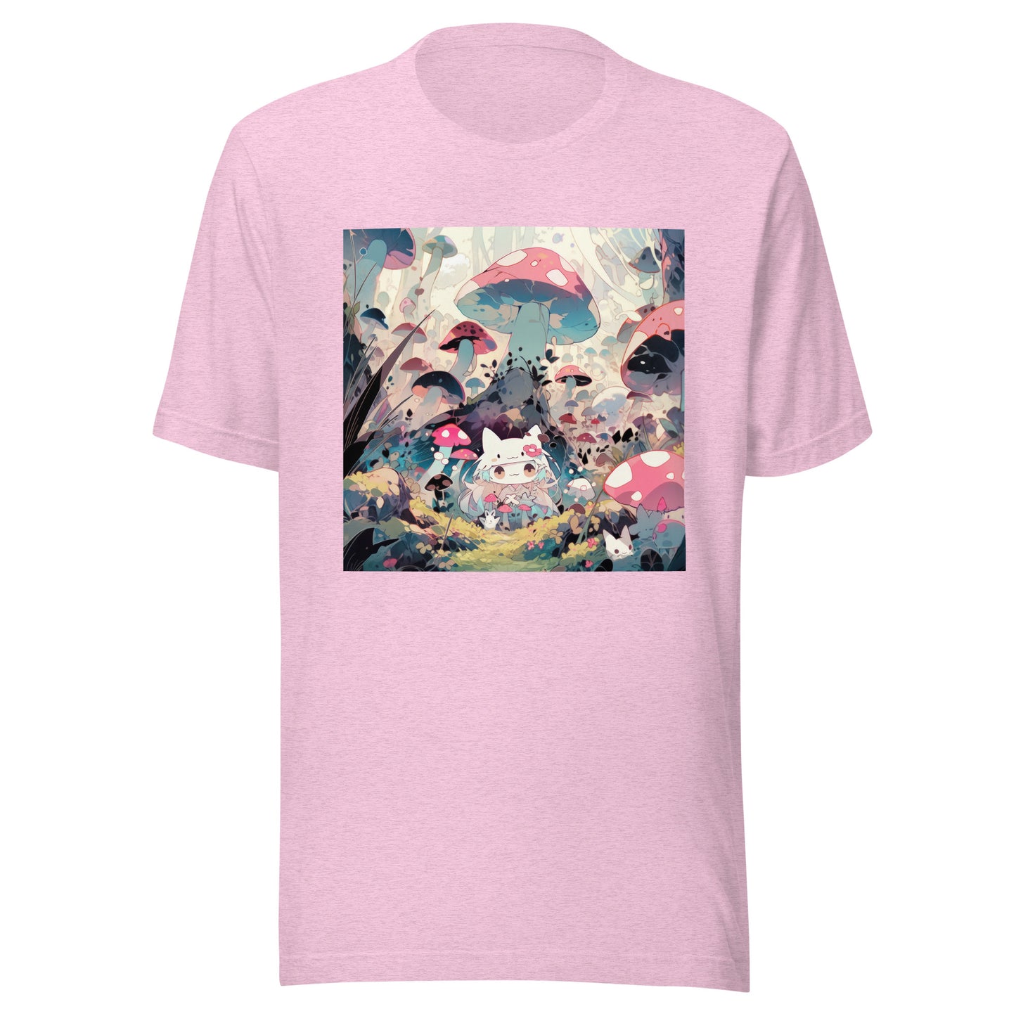 Chibi Happy Shroom Garden Anime Cat Girl Mooms Unisex Tee