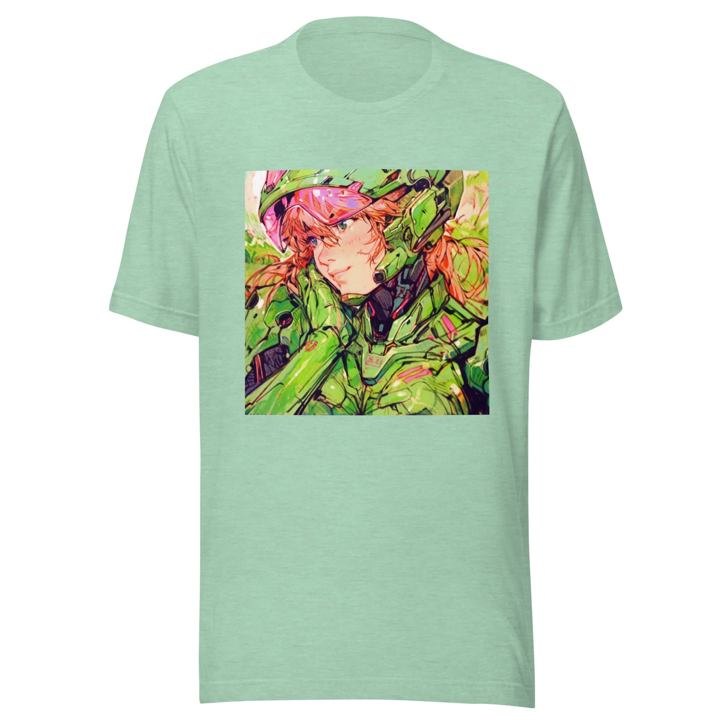 Lime Anime Pink Fractal Avant Girl Mecha Unisex Tee