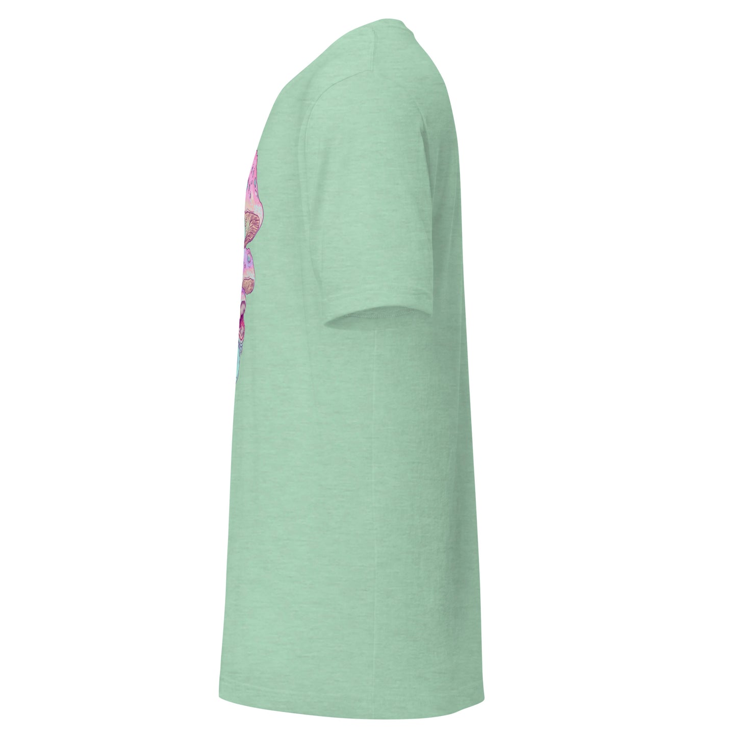 Pastel Mint Mushroom Fungi Grunge Cluster Unisex t-shirt