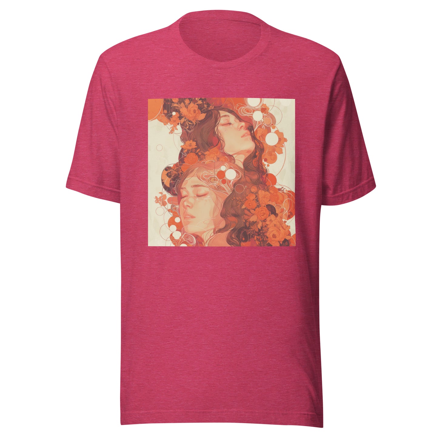 Orange Floral Swirl Avant Unisex Tee