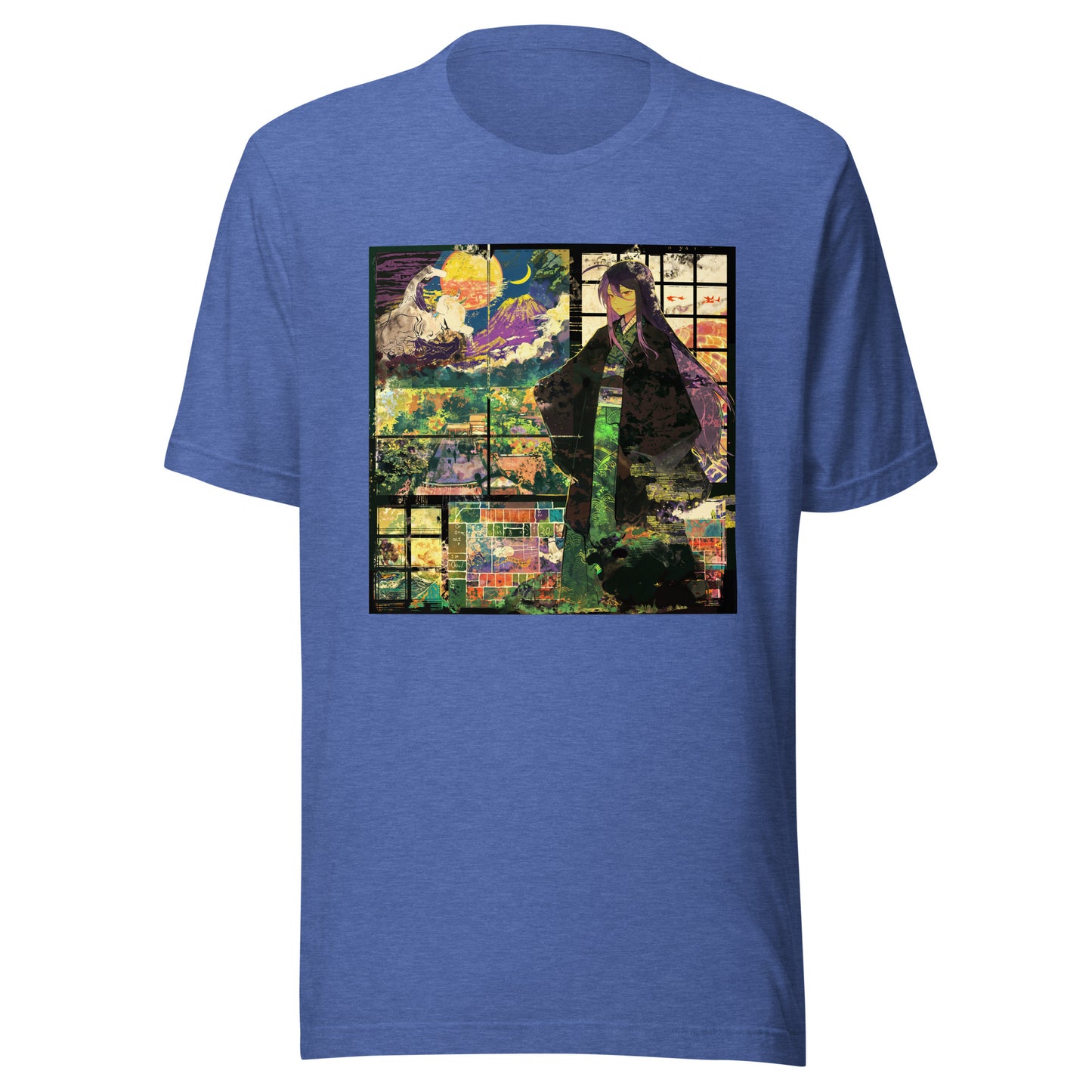 Stain Glass Kimono Anime Man Unisex Tee