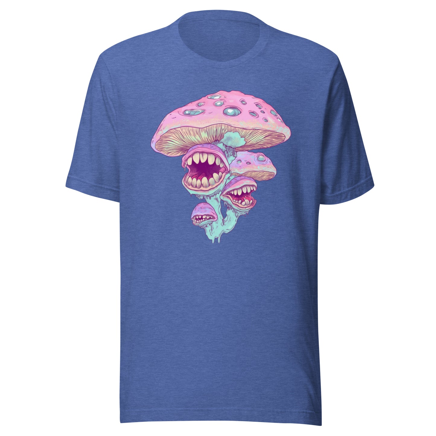 Pastel Mint Mushroom Fungi Grunge Cluster Unisex t-shirt