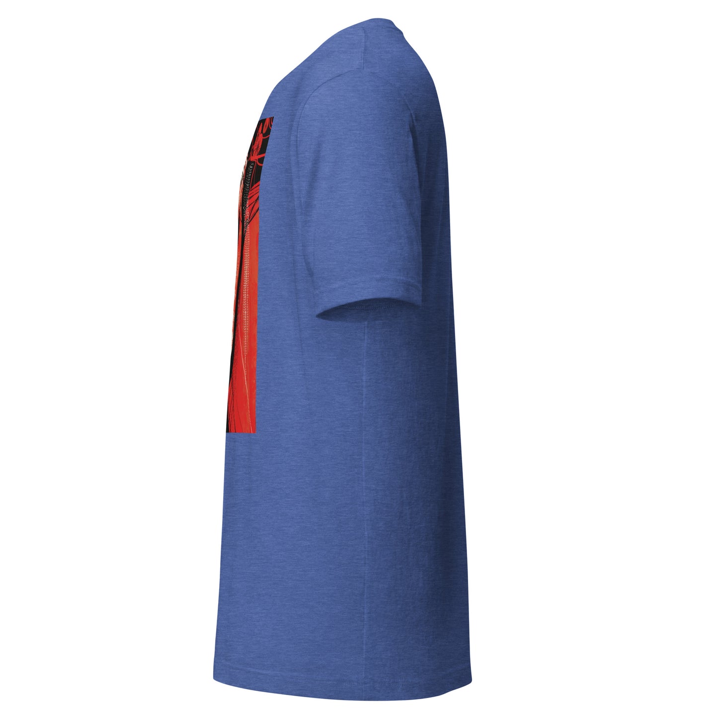 Red Face Geisha Stark Anime Yokai Close up Profile Unisex Tee