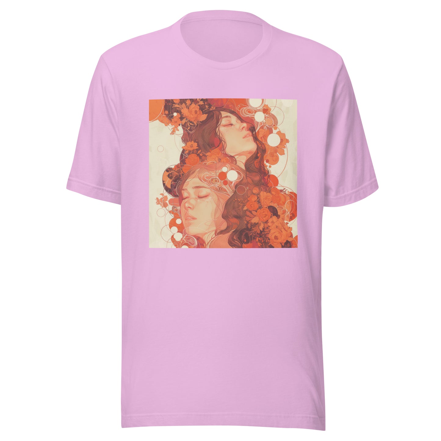 Orange Floral Swirl Avant Unisex Tee